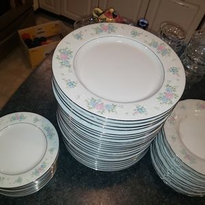 Vintage China Garden Plates